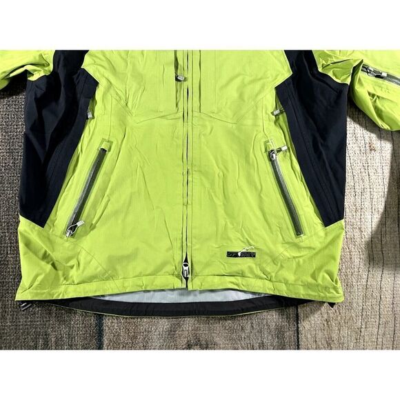 Spyder Men's Pryme Event Waterproof Windbreaker Rain Jacket Lime Green Medium - Picture 4 of 12
